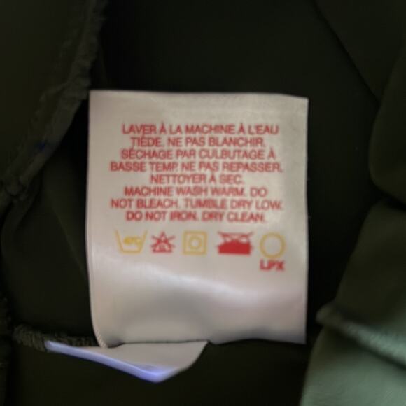 Mondor Size S Green & Orange Stretch Knit Pants with Tie Belt NWT Yoga Athletic - Picture 4 of 10